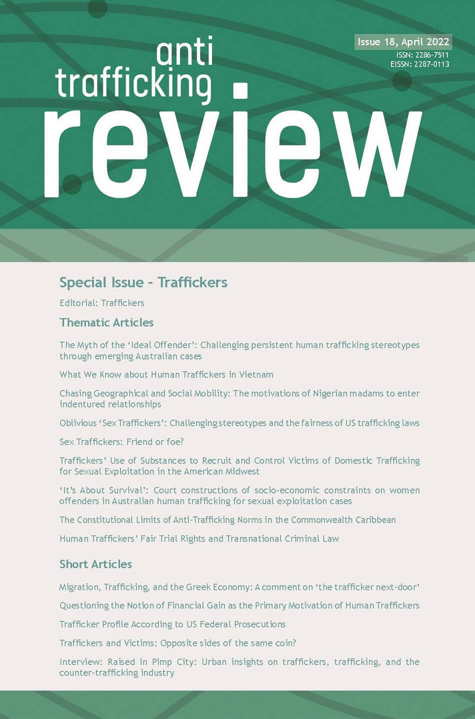 					View No. 18 (2022): Special Issue – Traffickers
				