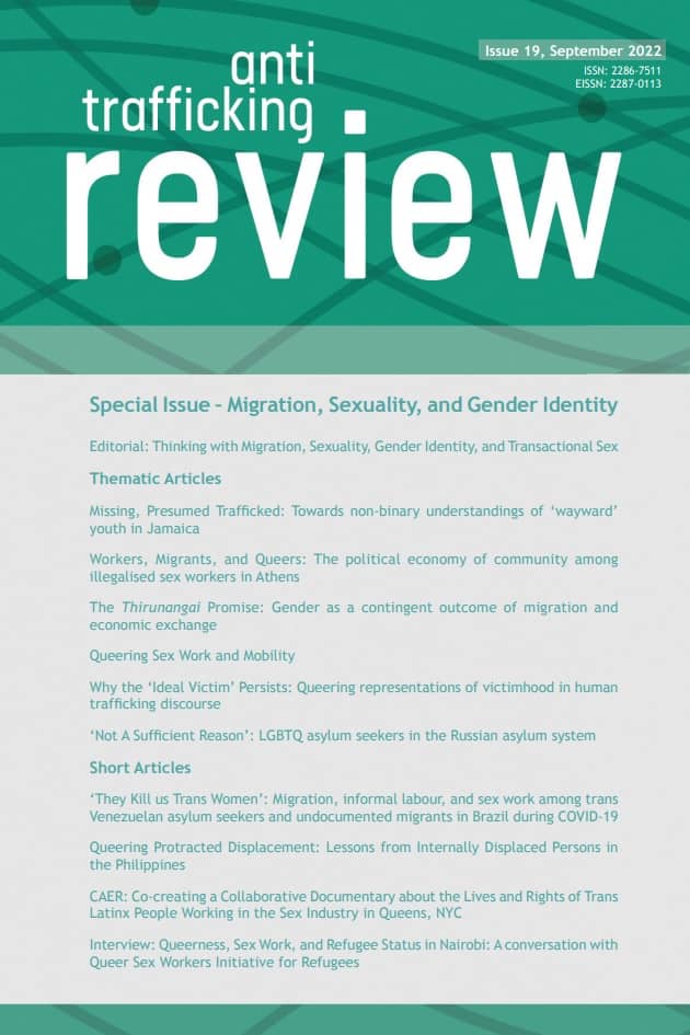 					View No. 19 (2022): Special Issue – Migration, Sexuality, and Gender Identity
				