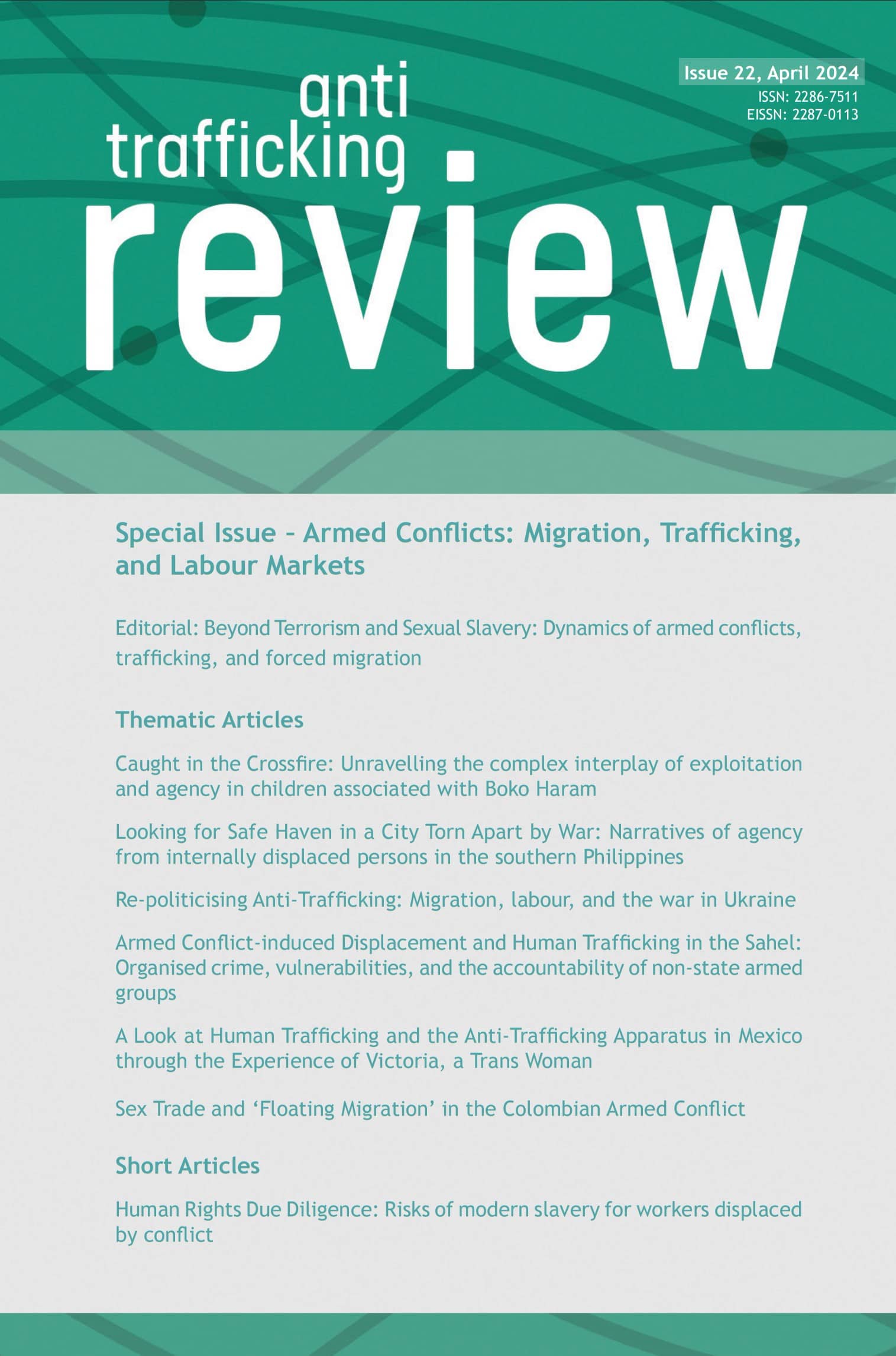 					View No. 22 (2024): Special Issue - Armed Conflicts: Migration, Trafficking, and Labour Markets
				